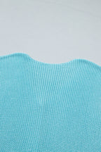 Pink Solid Color Knit V Neck Button Front Sweater Vest