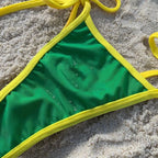 Bright Green and Yellow Bikini Set