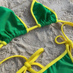 Bright Green and Yellow Bikini Set