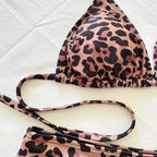 High Waist Bikini Set in Leopard Print