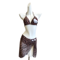 High Waist Bikini Set in Leopard Print