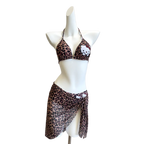 High Waist Bikini Set in Leopard Print