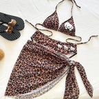 High Waist Bikini Set in Leopard Print