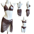 High Waist Bikini Set in Leopard Print
