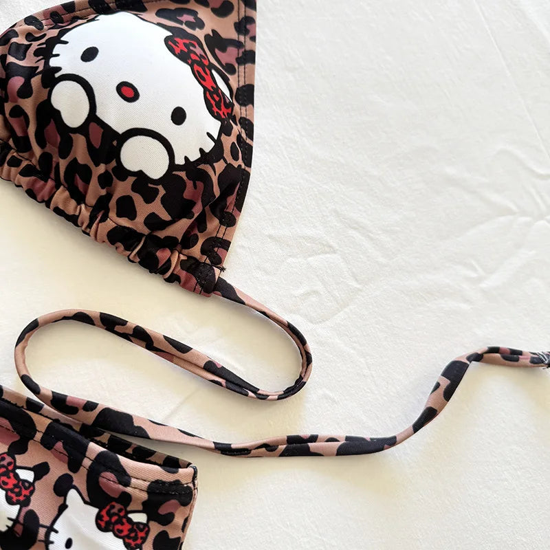 High Waist Bikini Set in Leopard Print