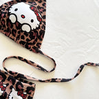 High Waist Bikini Set in Leopard Print