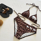 High Waist Bikini Set in Leopard Print