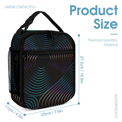 Inkedjoy black backpack three-piece set with thermal insulation and waterproof material