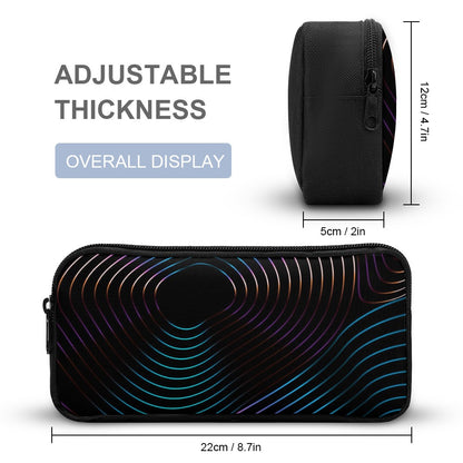 Inkedjoy black backpack three-piece set with sleek design and adjustable thickness for versatile use