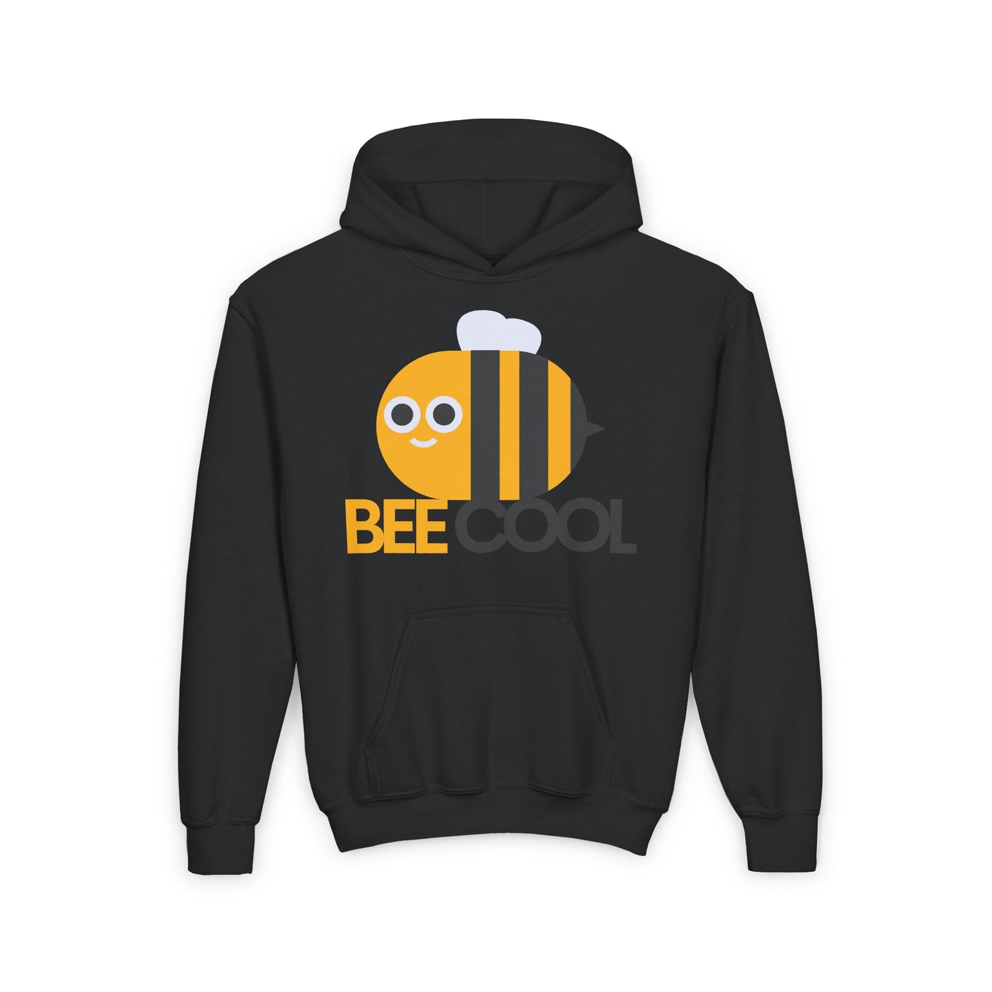 LuckeLadybug cozy kids bee sweatshirt black hoodie with cute bee graphic and bee cool text