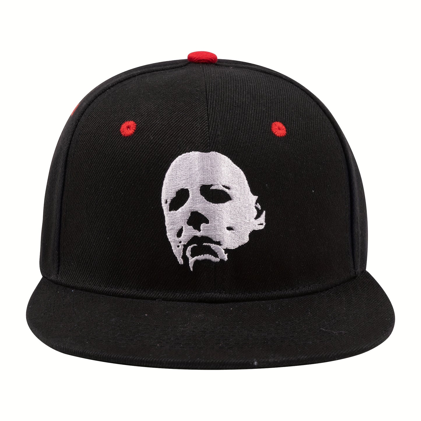 LuckeLadybug LLC black embroidered hip hop dad hat featuring a unique graphic design