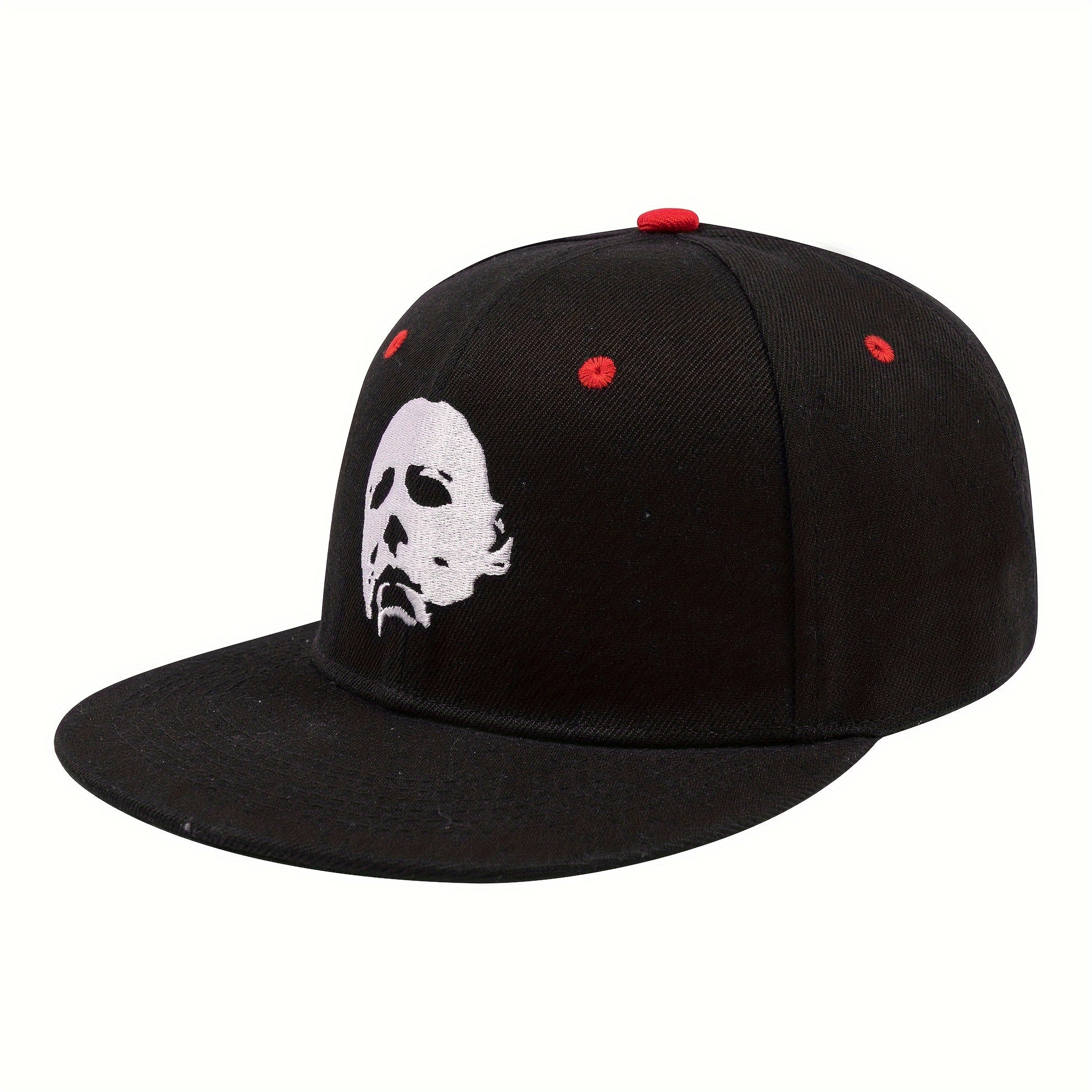 LuckeLadybug LLC black embroidered hip hop dad hat featuring a unique graphic design