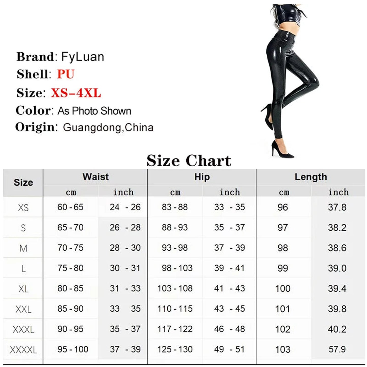 Black Shiny Push Up Leggings For Fashionistas