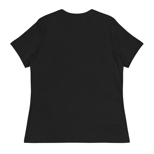 Black plain soul mate vibes t-shirt made by Printful shown from the back