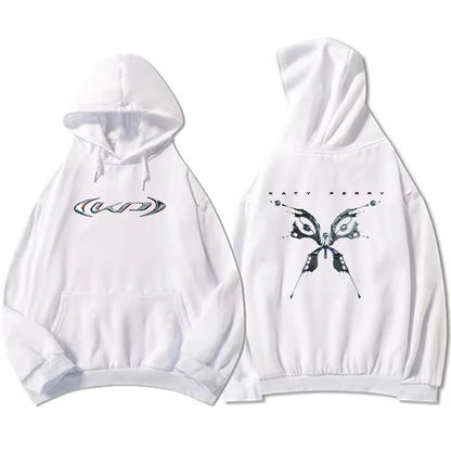 Black Womens Hoodie Sweatshirt with Unique Butterfly Design for Stylish Comfort
