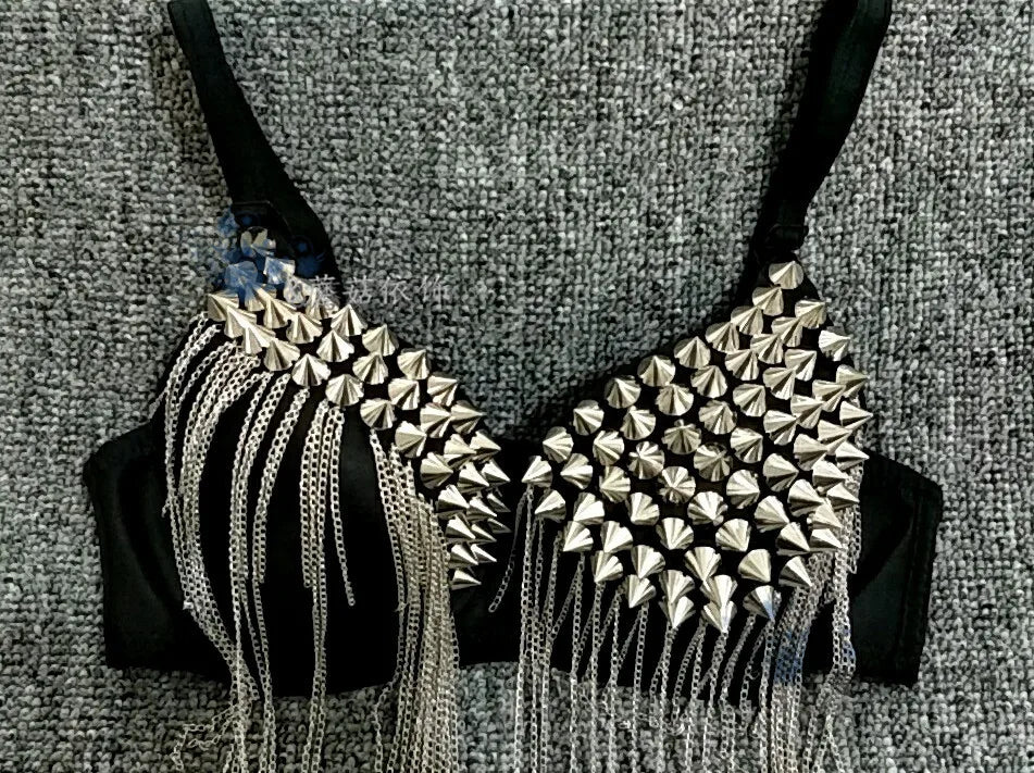 Blackpink Stage Outfit Spiked Bra Top
