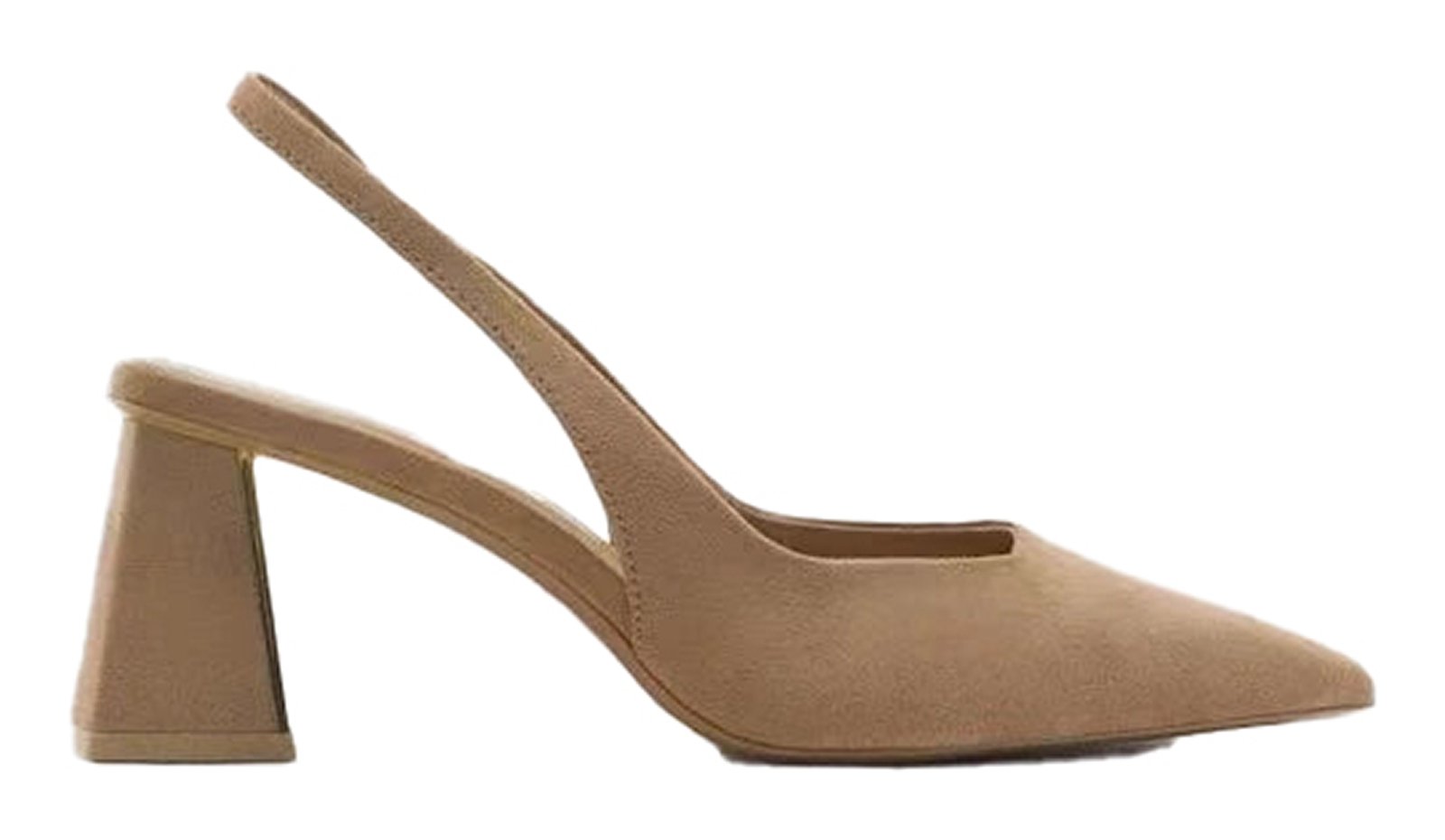 LuckeLadybug LLC block heel slingback pumps for women in tan with a stylish design for modern wear