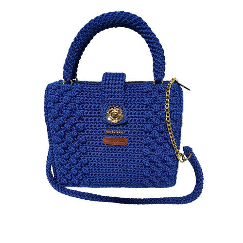 Blue Horizon Kenyan African Crochet Shoulder Purse