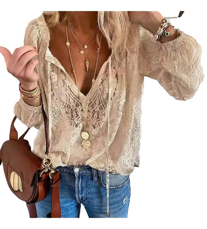 Boho Lace Blouse For Women Trendy Style
