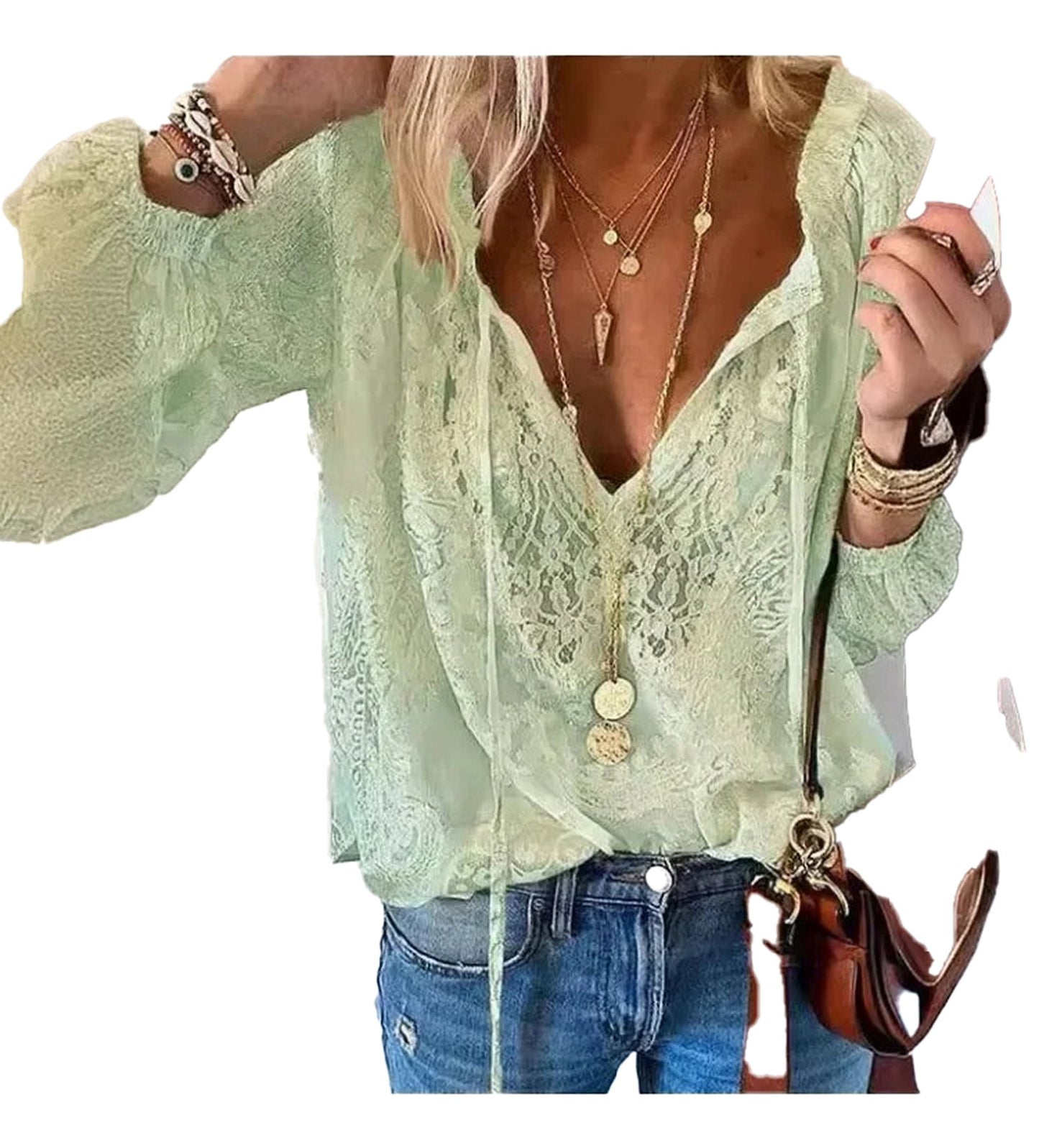 Boho Lace Blouse For Women Trendy Style