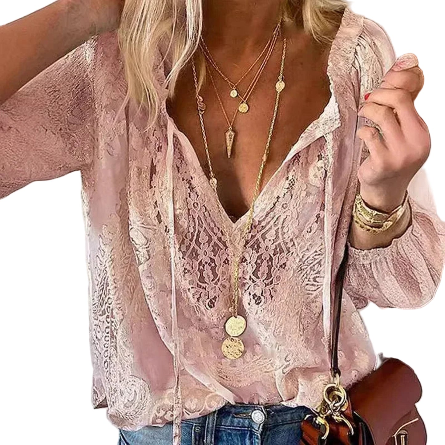 Boho Lace Blouse For Women Trendy Style