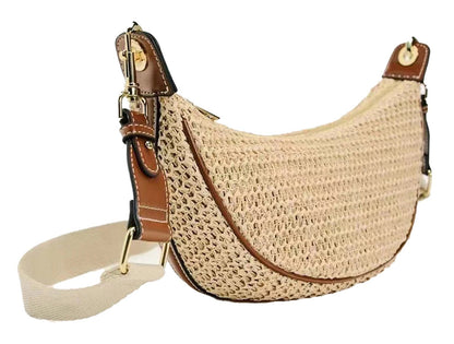 Boho straw hobo bag for women with a stylish design and adjustable strap for versatile wear