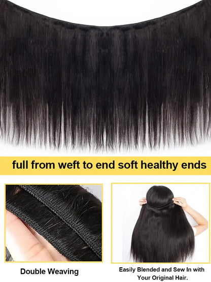 LuckeLadybug LLC bone straight Brazilian hair bundles with soft healthy ends for a natural look