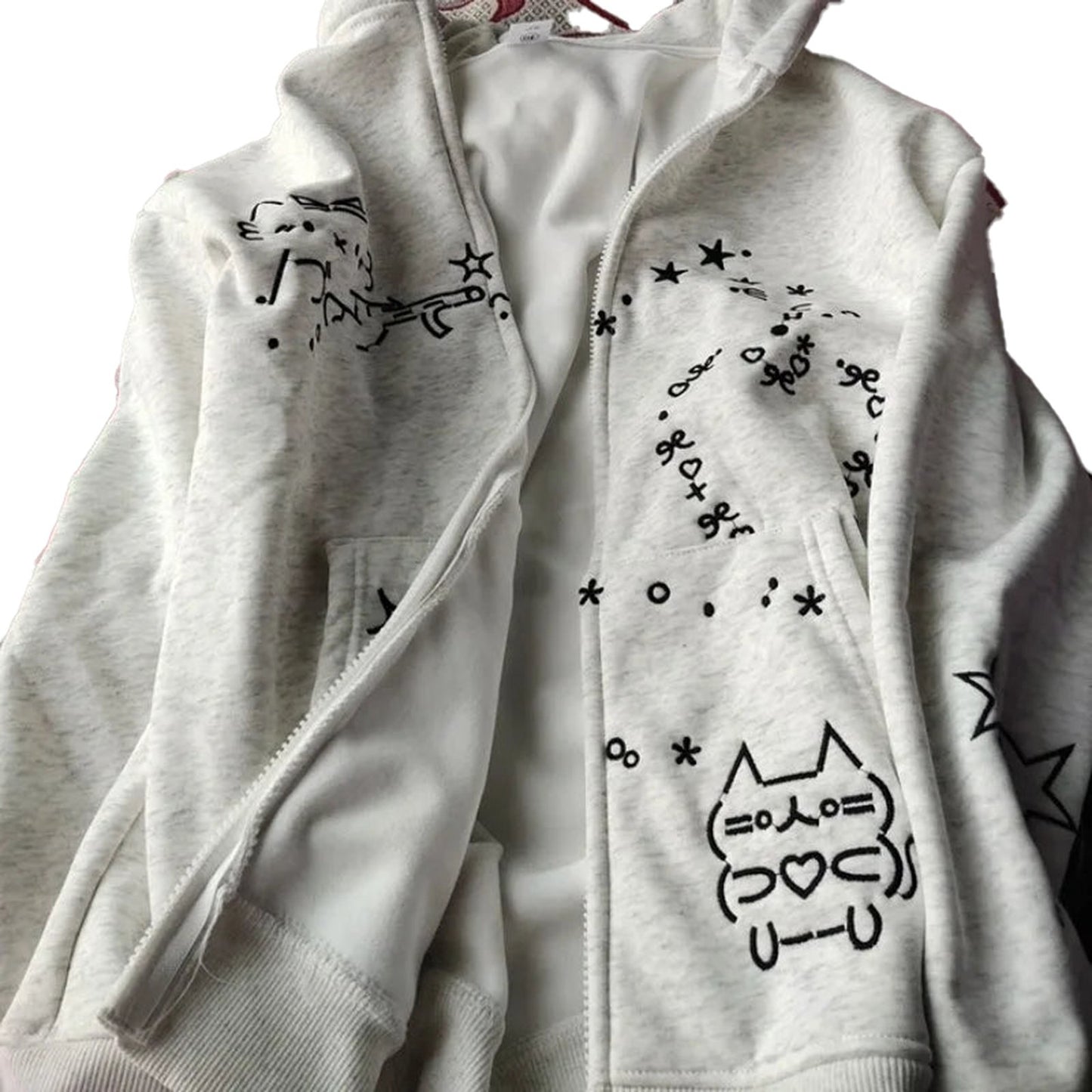 Cute embroidered hoodie for women with playful designs and a cozy fit