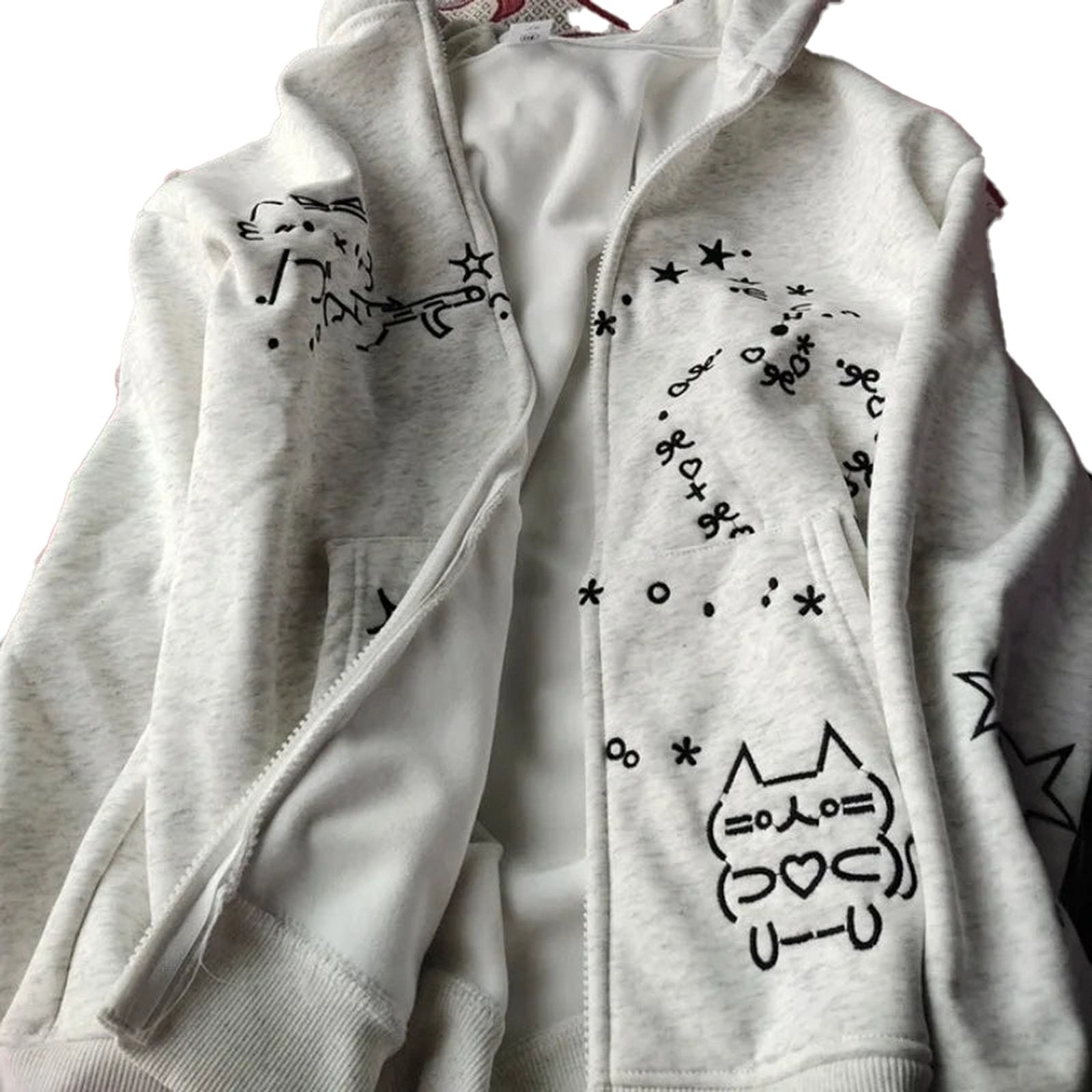 Cute embroidered hoodie for women with playful designs and a cozy fit