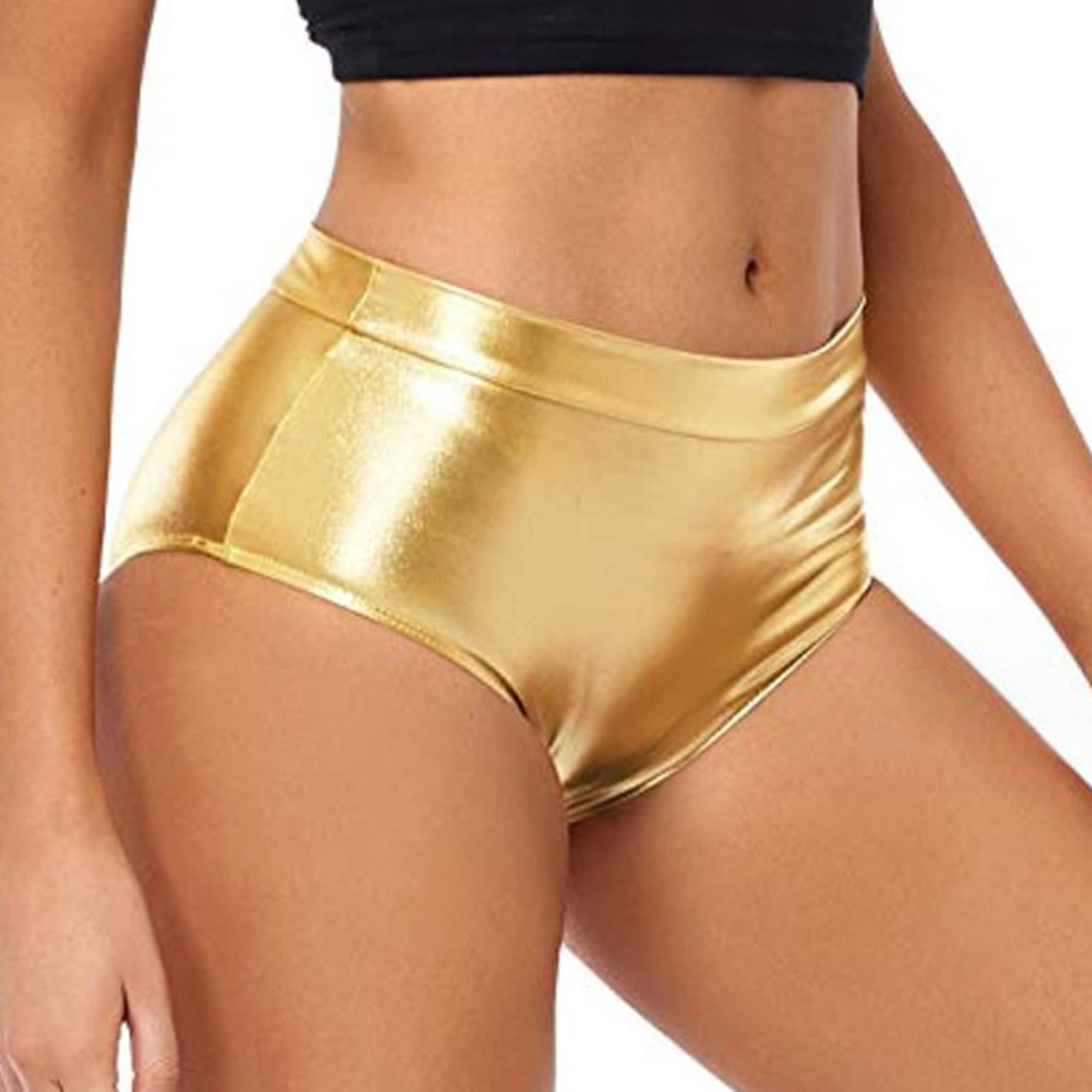 High-Waisted Shiny Booty Shorts