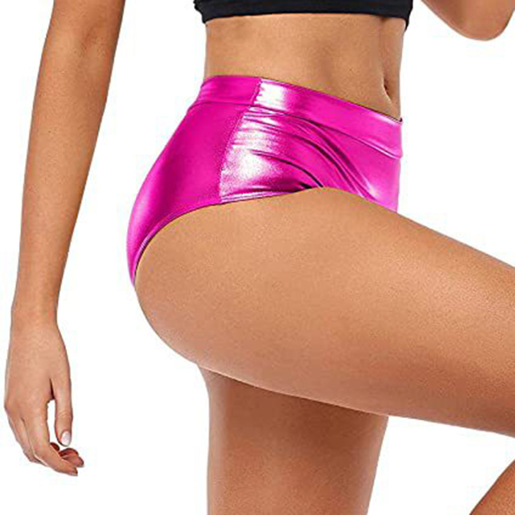 High-Waisted Shiny Booty Shorts