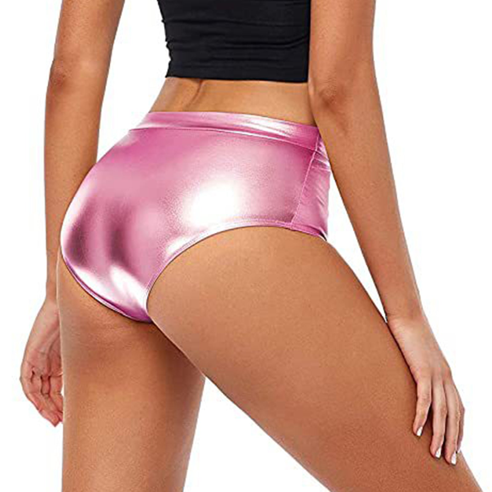 High-Waisted Shiny Booty Shorts
