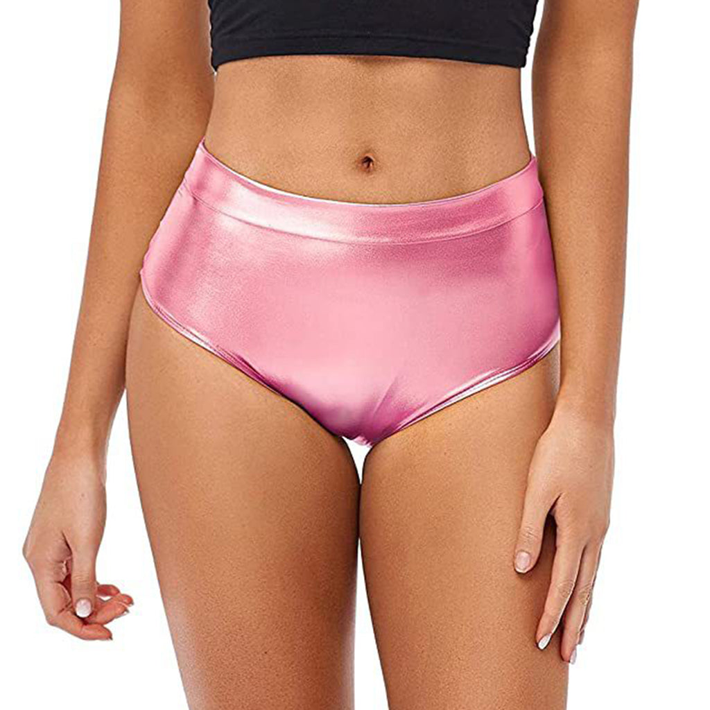 High-Waisted Shiny Booty Shorts