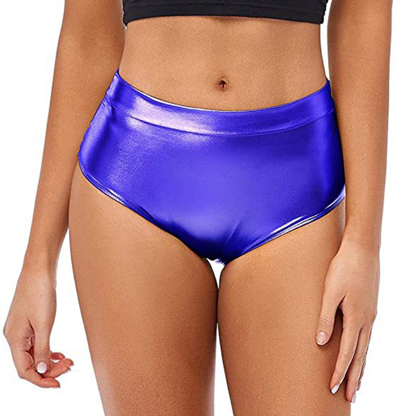High-Waisted Shiny Booty Shorts