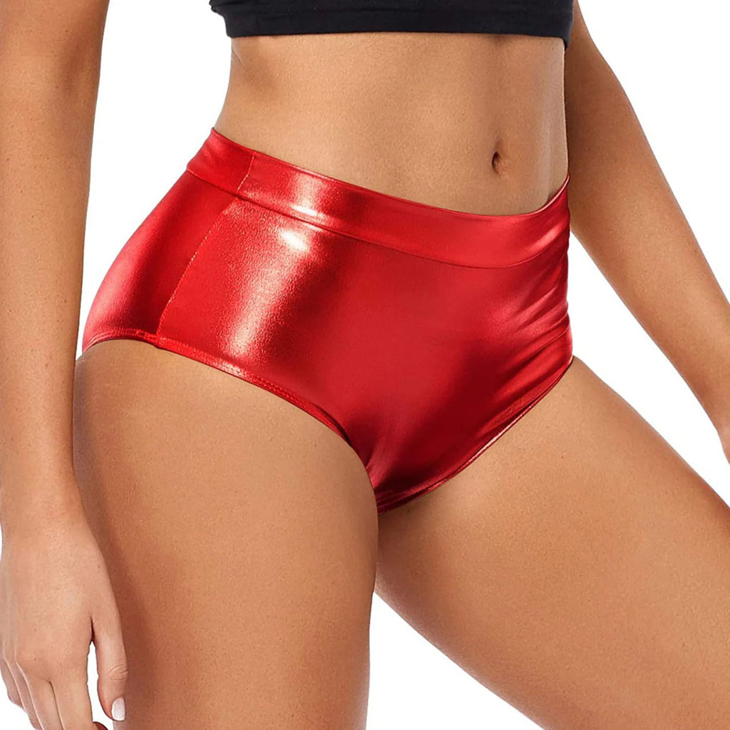 High-Waisted Shiny Booty Shorts