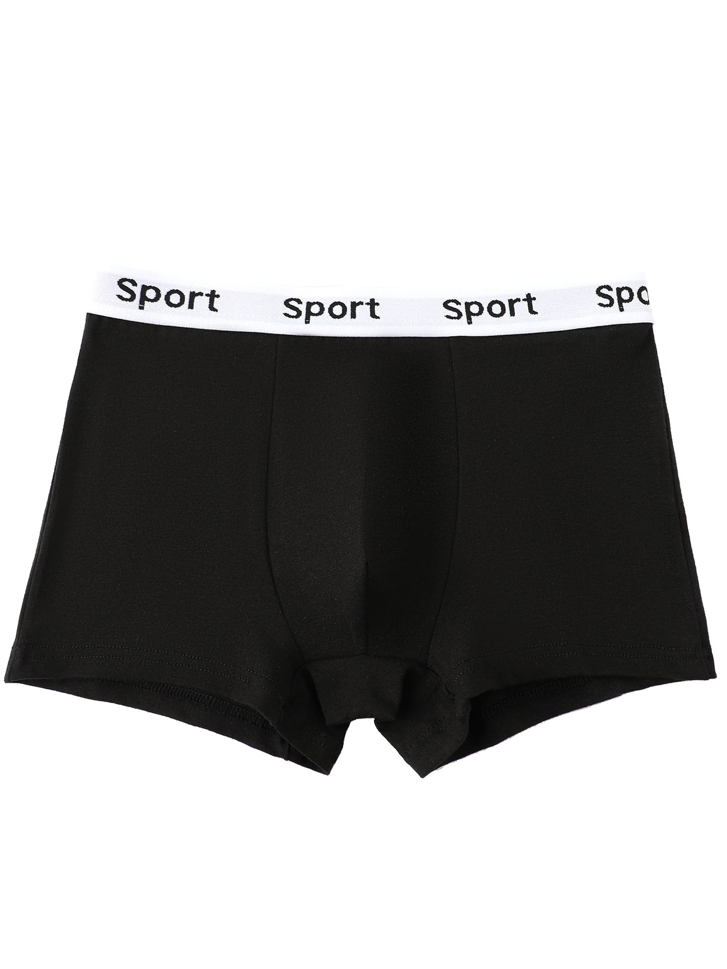 Black LuckeLadybug boys breathable cotton boxer briefs with Sport waistband for comfort and movement