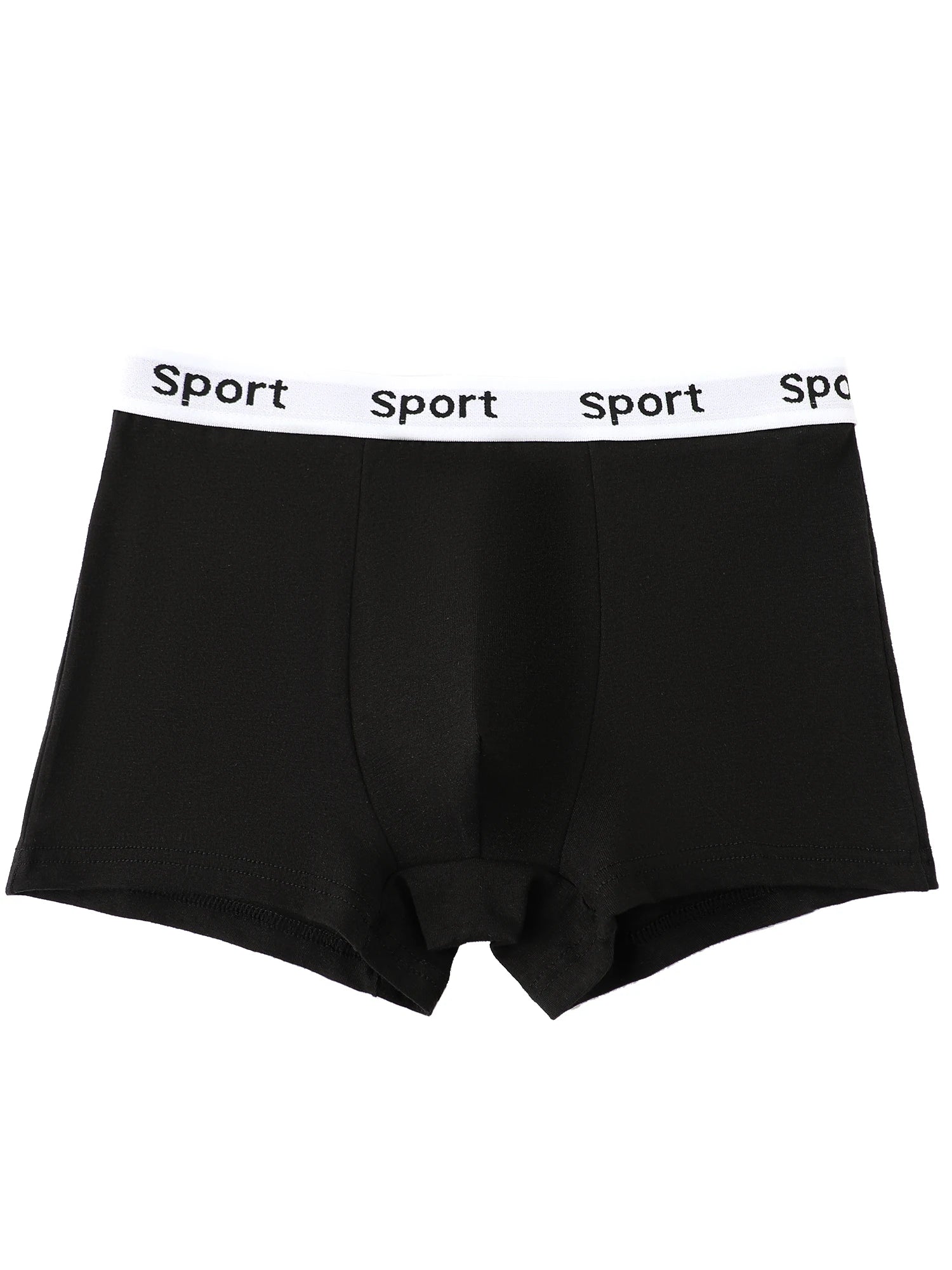 Black LuckeLadybug boys breathable cotton boxer briefs with Sport waistband for comfort and movement