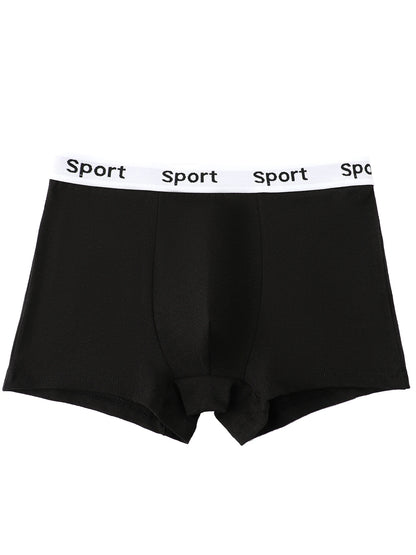 Black LuckeLadybug boys breathable cotton boxer briefs with Sport waistband for comfort and movement