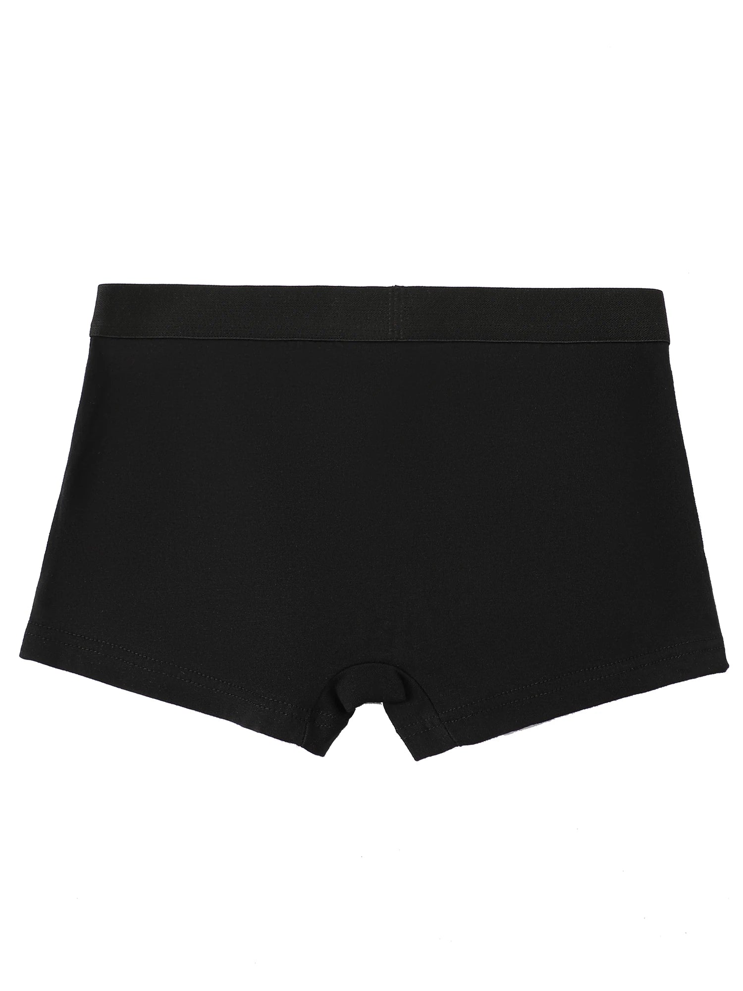 Black LuckeLadybug boys breathable cotton boxer briefs for comfort and support.