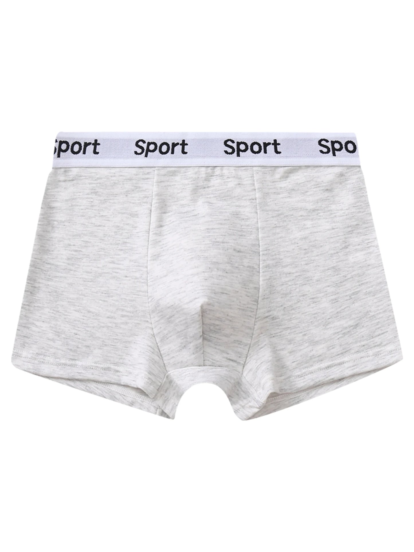 LuckeLadybug boys breathable cotton boxer briefs in gray with Sport waistband for ultimate comfort