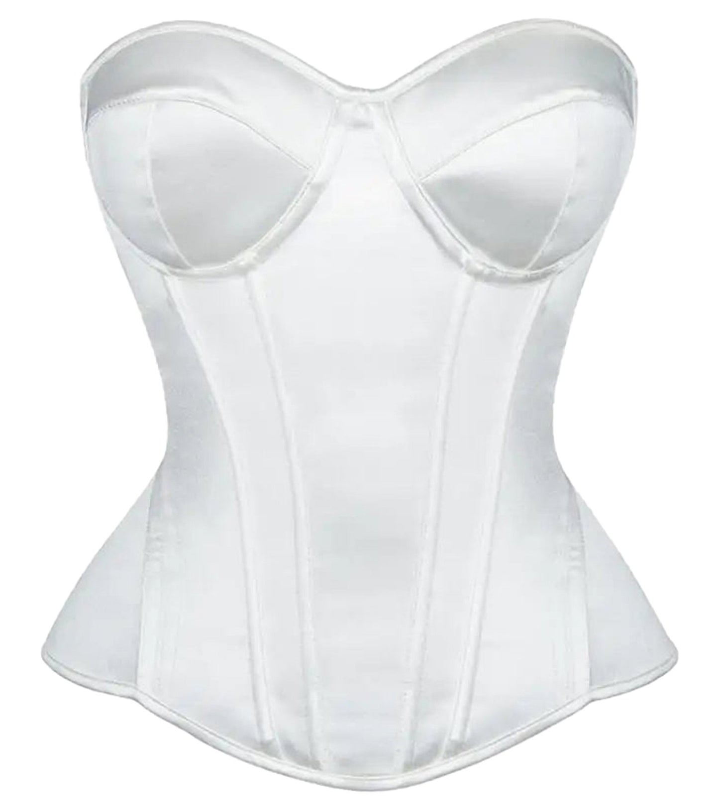 Elegant white bridal corset belt for women designed to enhance the hourglass figure