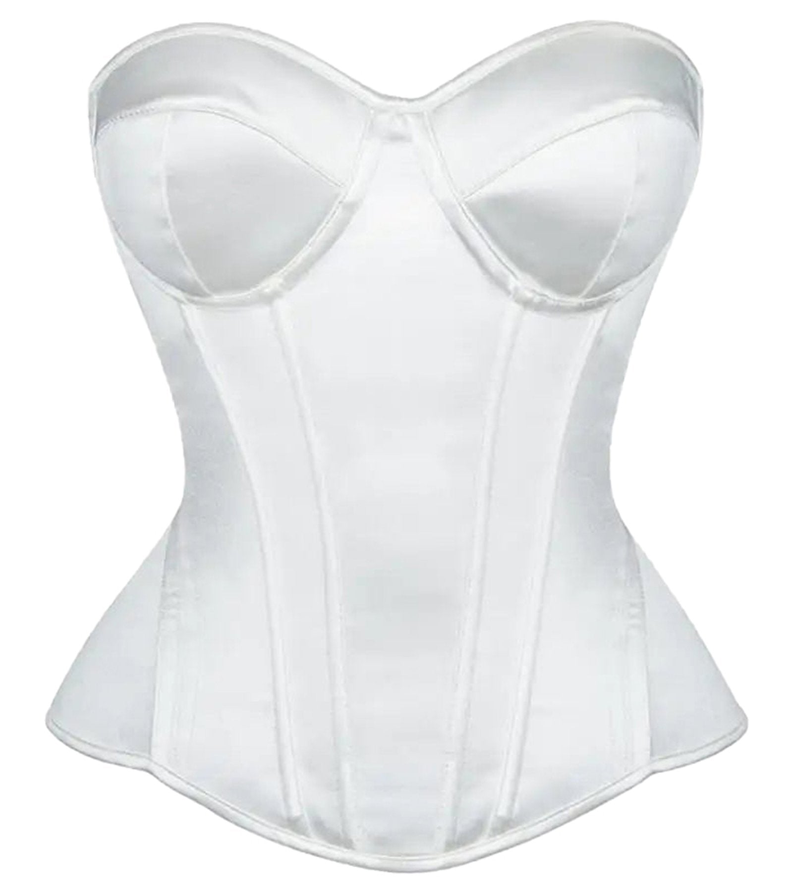 Elegant white bridal corset belt for women designed to enhance the hourglass figure