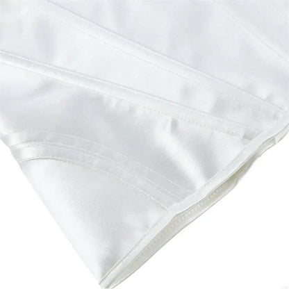 LuckeLadybug LLC White Bridal Corset Belt for Women with Elegant Satin Finish and Underbust Design