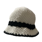 Stylish black and white crochet bucket hat bucket perfect for summer outings