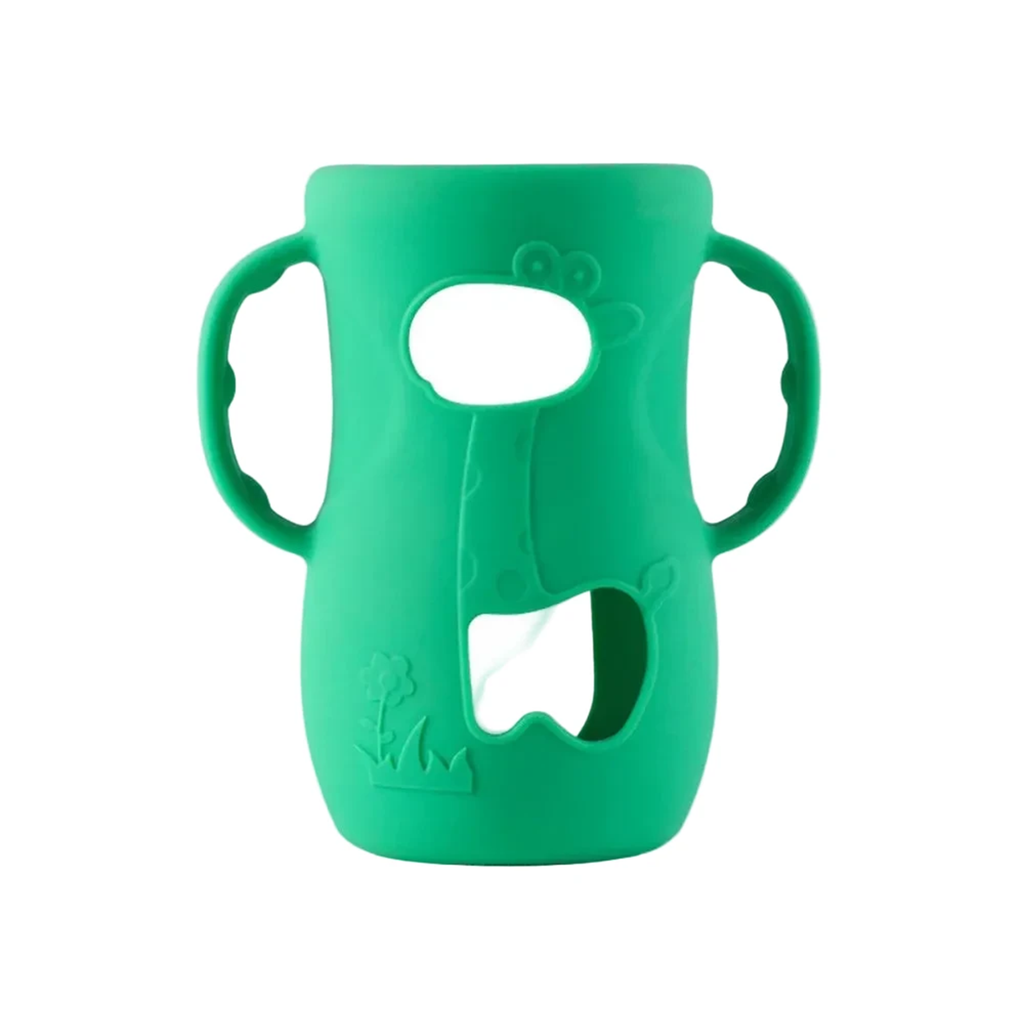 LuckeLadybug LLC Cleaning Kit featuring a green burp cloth holder with ergonomic grips