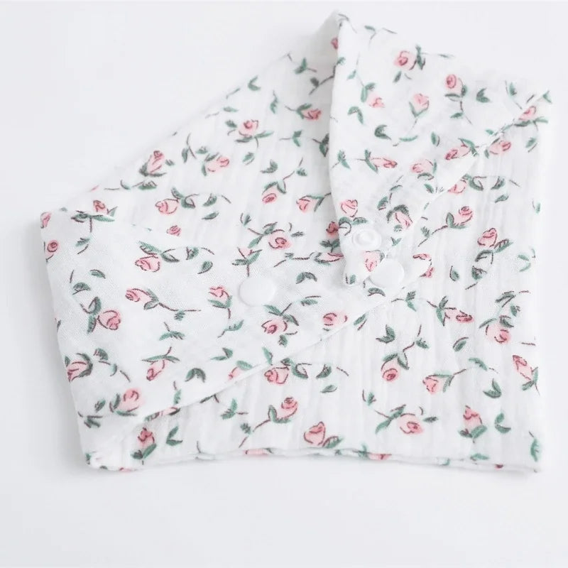 LuckeLadybug LLC Burp Cloths Cotton with Floral Print for Baby Care and Spill Protection
