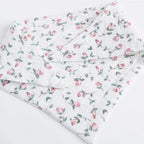 Floral Patterned Burp Cloths Cotton by LuckeLadybug LLC for baby feeding needs
