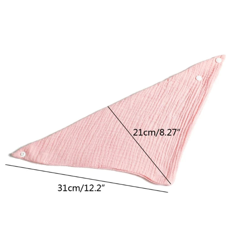 LuckeLadybug LLC Pink Triangle Burp Cloths Cotton with Soft Texture and Snap Closure