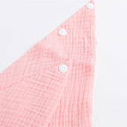 Soft pink LuckeLadybug LLC burp cloths cotton with snap closures for easy use