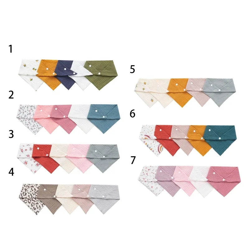 Colorful LuckeLadybug LLC burp cloths cotton in various patterns and textures for stylish baby care
